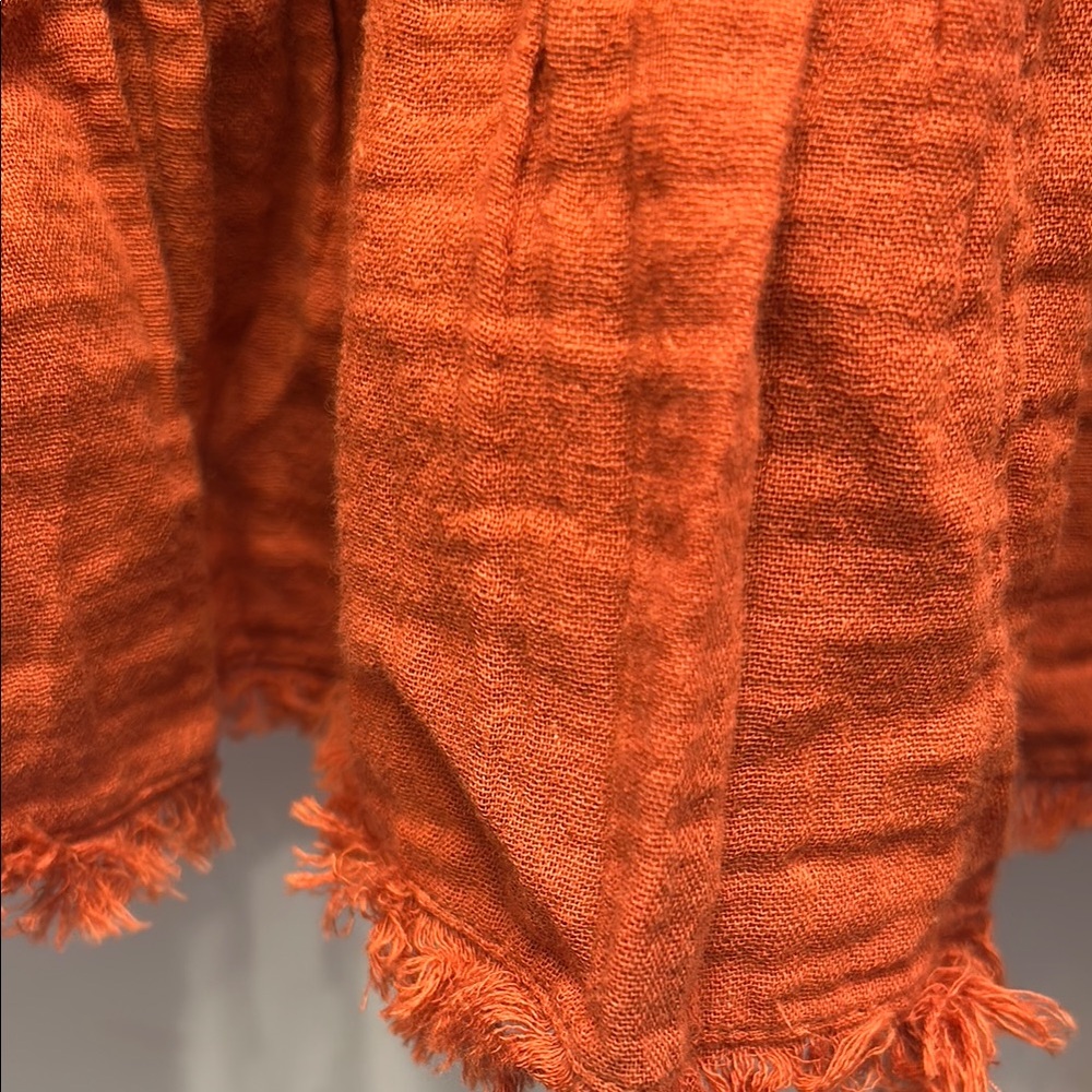 Free People Orange Cropped Blouse - Picture 10 of 12